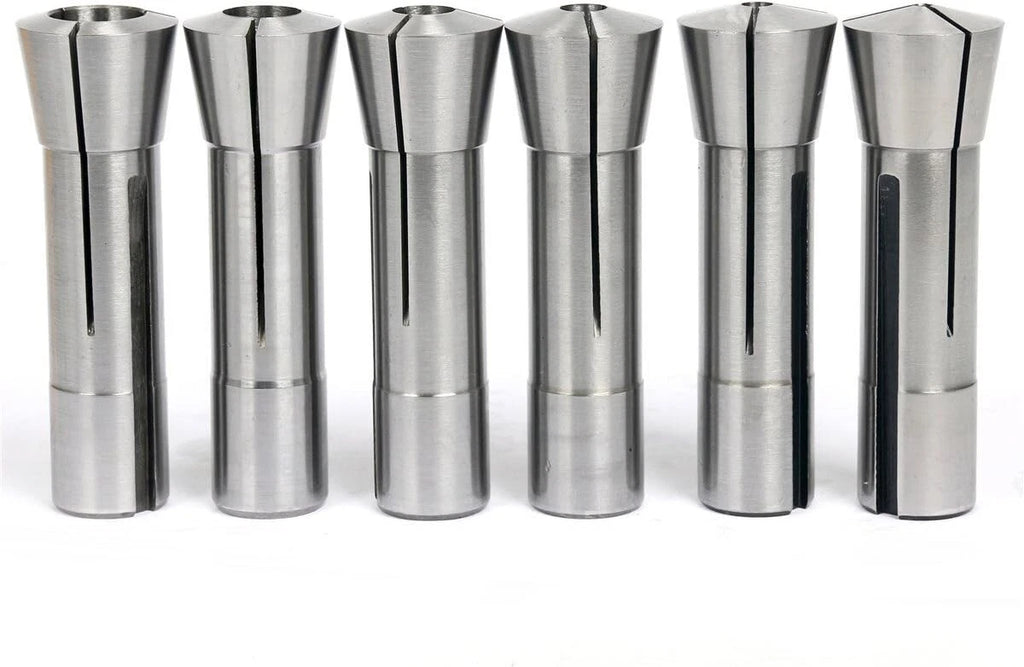 Set of 6 Precision R8 Collets for Mill Chuck Holder (1/8" - 3/4")