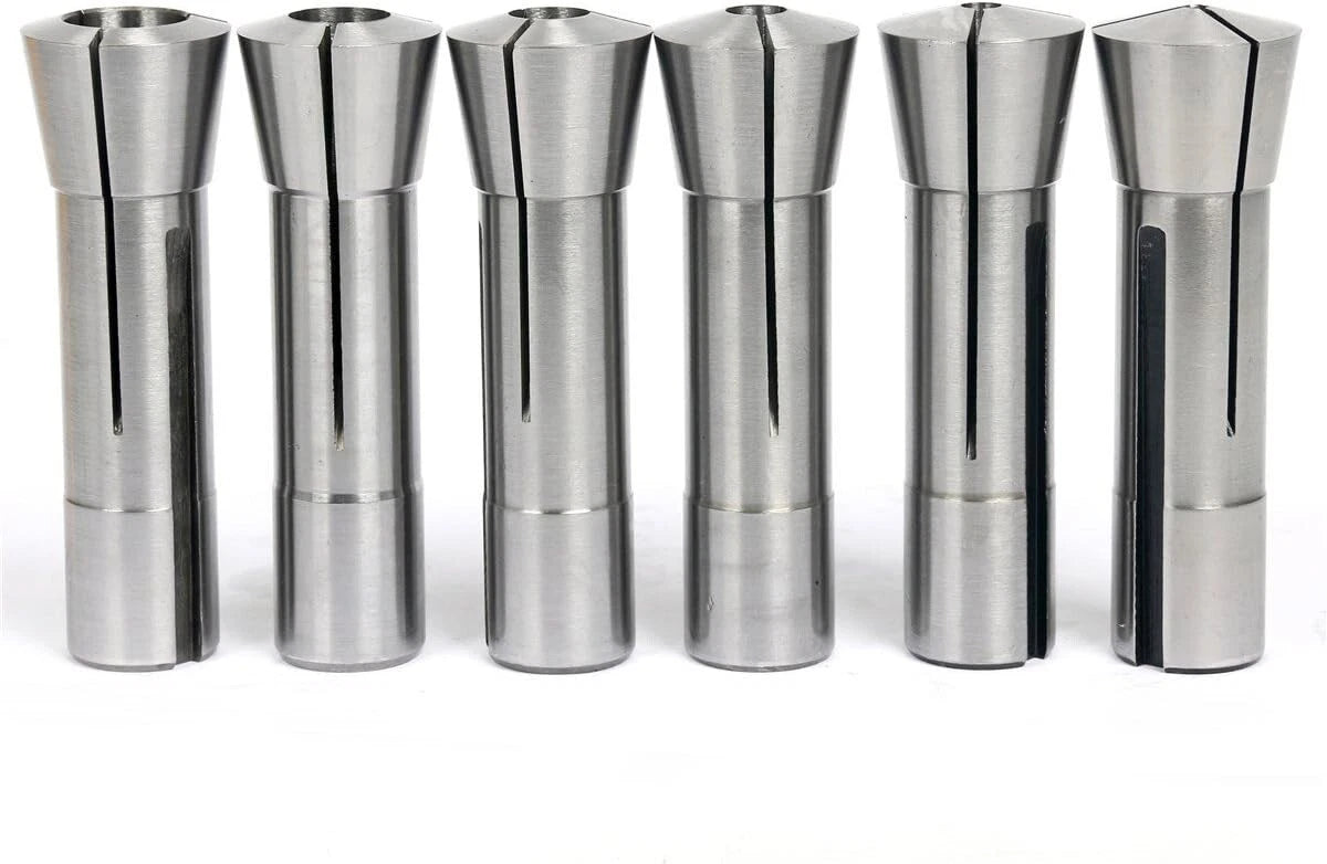 Set of 6 Precision R8 Collets for Mill Chuck Holder (1/8" - 3/4")