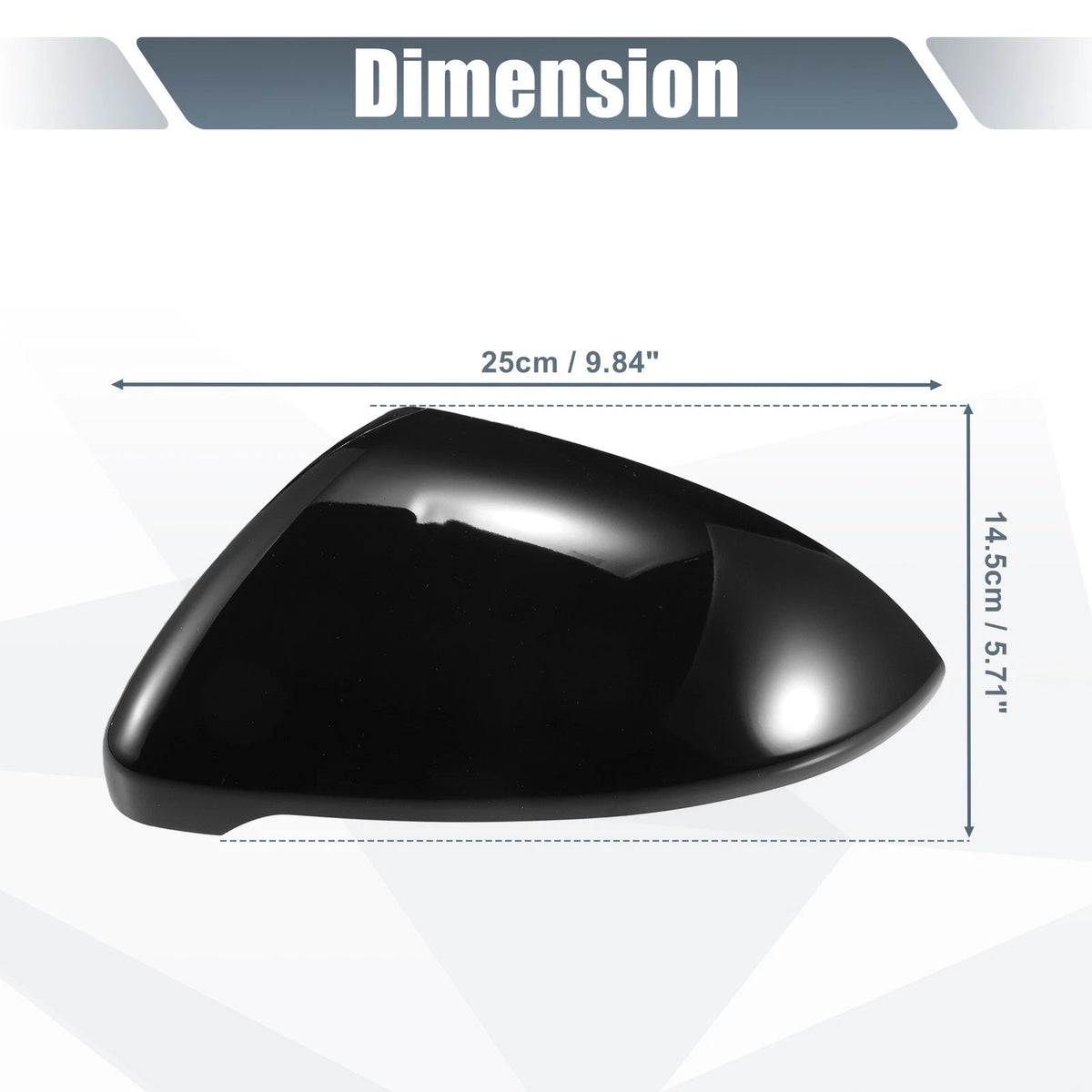 Pair Rearview Mirror Cover Cap Gloss Black for Volkswagen Golf MK7 (2013–2020)