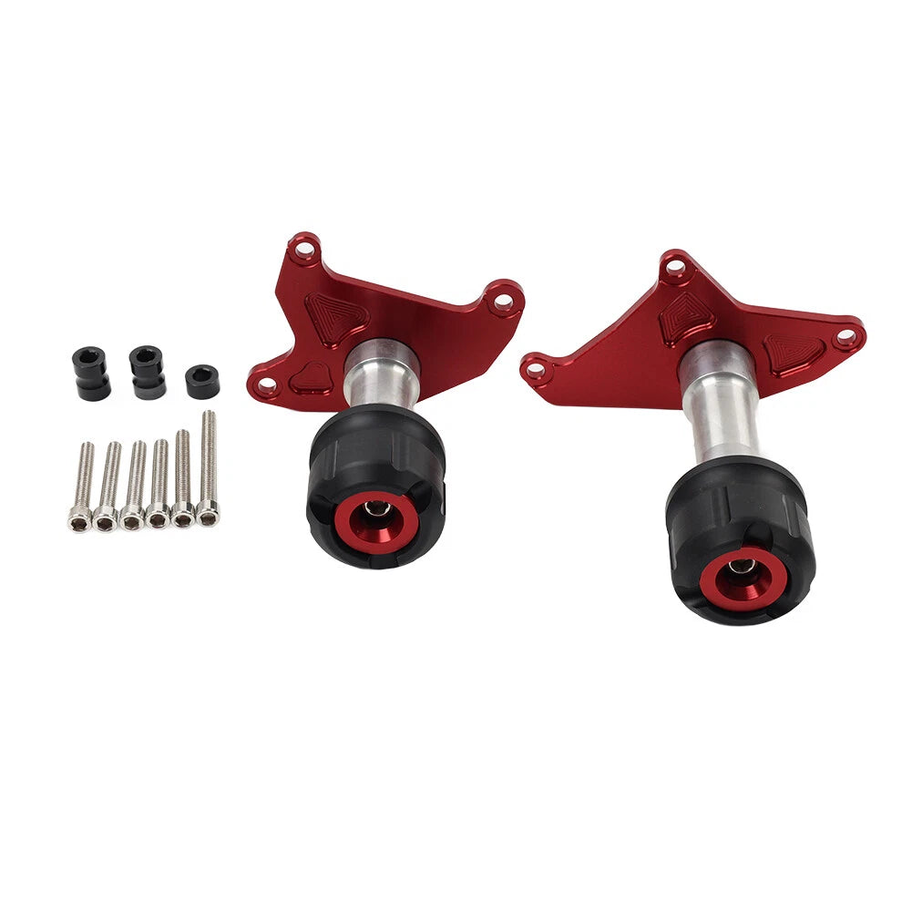 2X Red Frame Sliders Protector Guard for Honda Grom MSX125 (2013–2020)