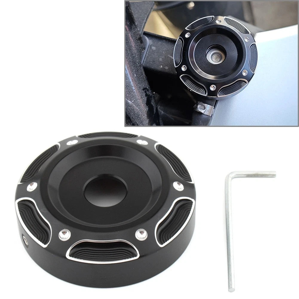 CNC Radiator Cap for Harley X350 (Black & Silver)