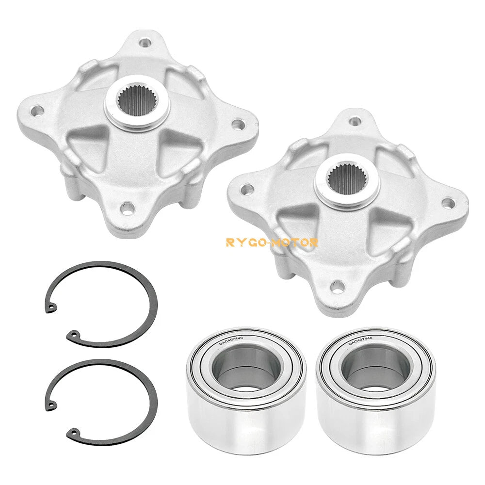 Set of 2 Rear Wheel Hubs & Bearings for Polaris RZR 570 800 RZR 4 800 RZR S 800