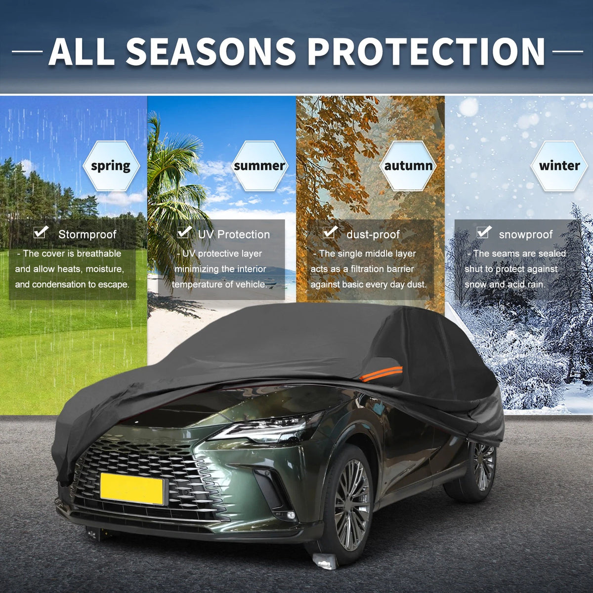 Waterproof 210D-PU Car Cover for Lexus RX (2016–2023)