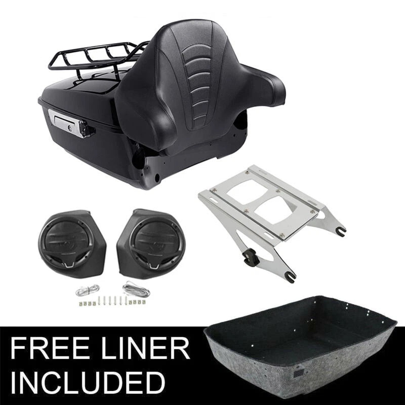 Trunk Backrest Rack Speakers Mount for Harley Touring (2014–2026)