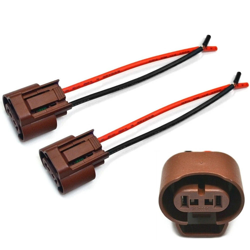 2X Wire Pigtail Female U Harness Fog Light Socket Connector for 9006 HB4