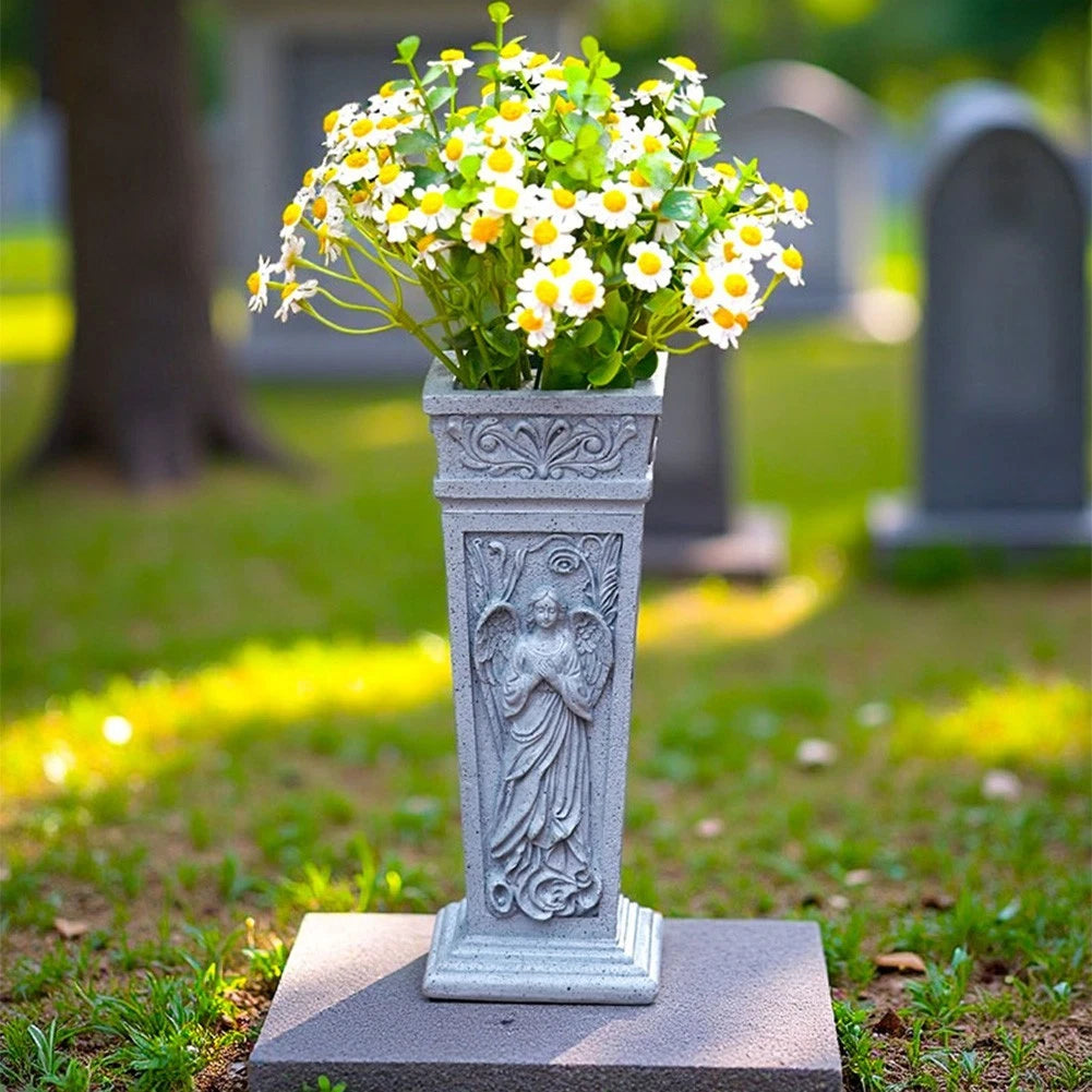Elegant Angel Design Flower Holder for Funeral Bouquets
