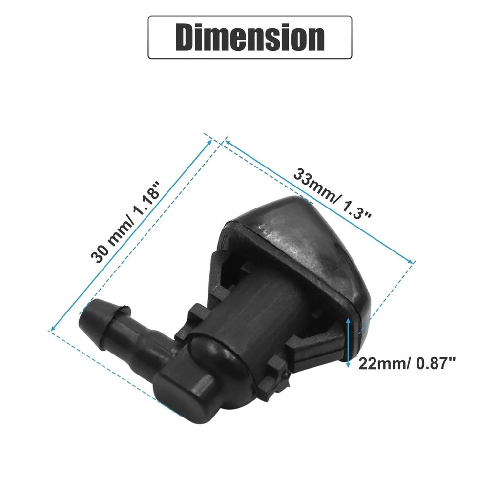 2 Front Windshield Wiper Nozzles Replacement for Ford Focus Edge Lincoln (2011–2018)