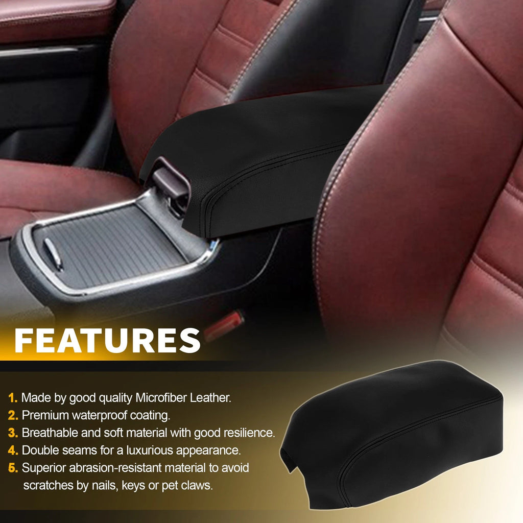 Car Center Console Lid Leather Armrest Cover for Dodge Charger (2011–2022)