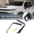 Rearview Mirror Cover Cap Gloss Black for Chevrolet Silverado GMC (2014–2024)