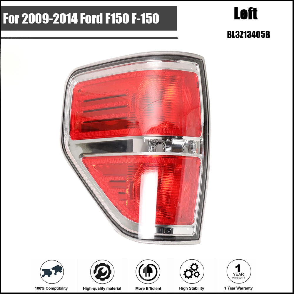 Tail Light Assembly for Ford F-150 (2009–2014) Red/Clear Left Side