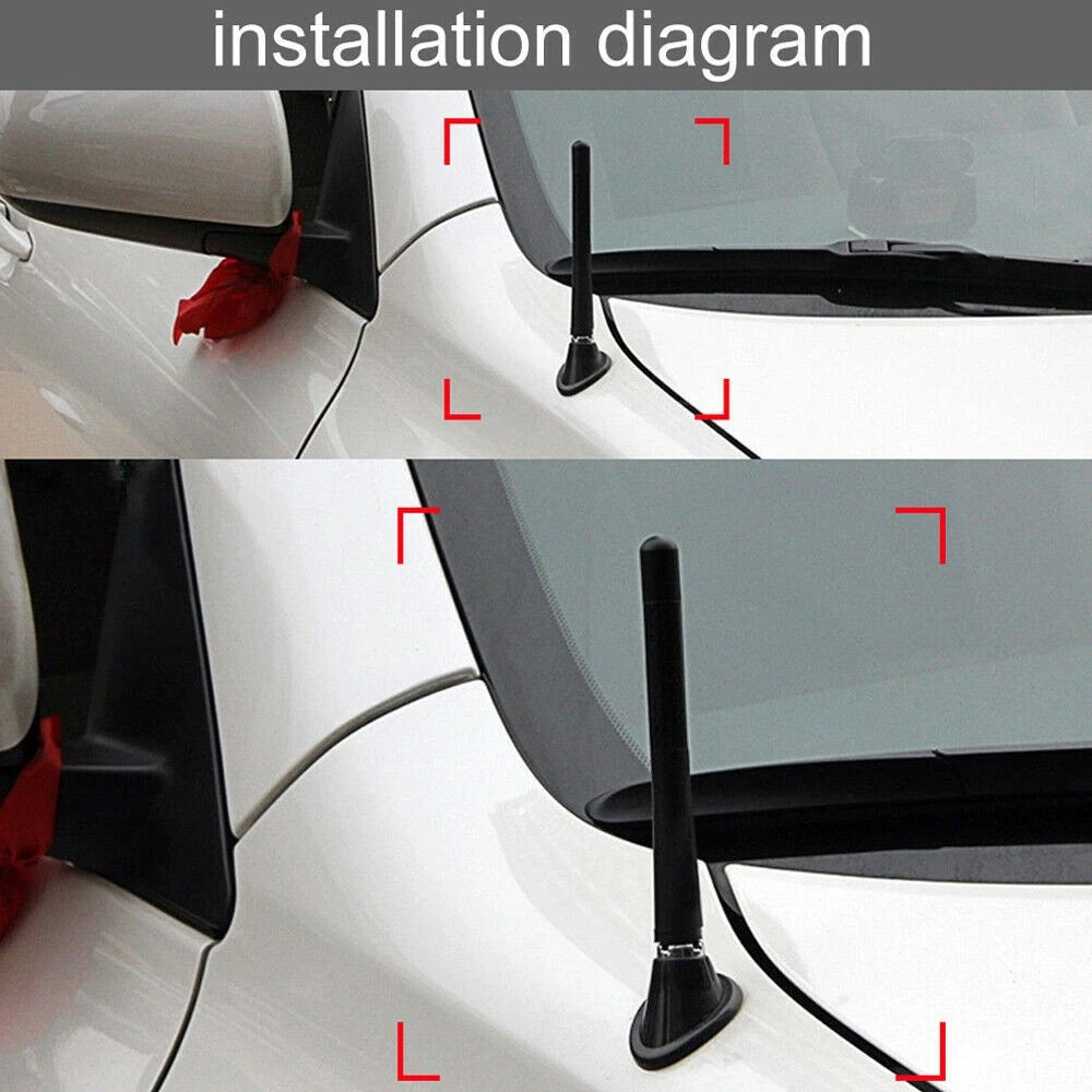 Carbon Fiber Short Antenna for - Includes Plastic Rings