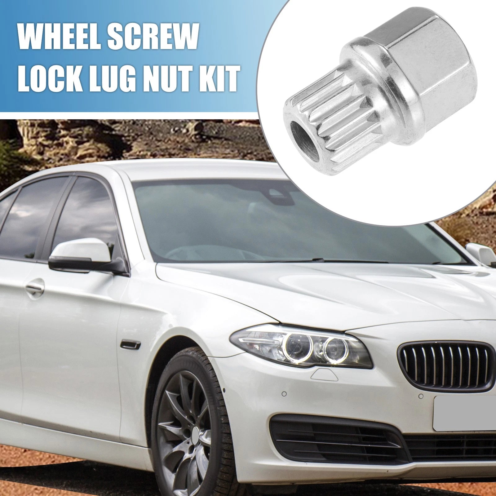 Lug Nut Lock Screw Kit with Socket Protector for BMW (2003–2024)