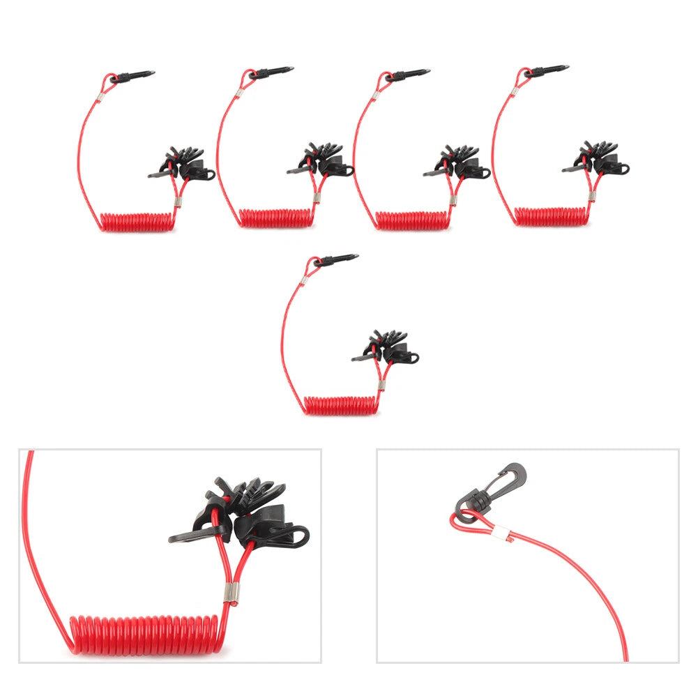5pcs Red Universal Boat Kill Switch Key Set for Johnson Evinrude Mercury