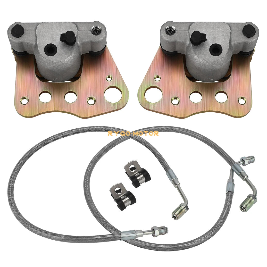 Front Brake Calipers & Hose Lines for Polaris Sportsman 400 500 600 700 (2001–2005)