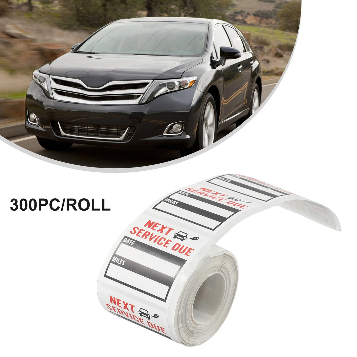1 Roll Oil Change Service Reminder Stickers for Automotive Use