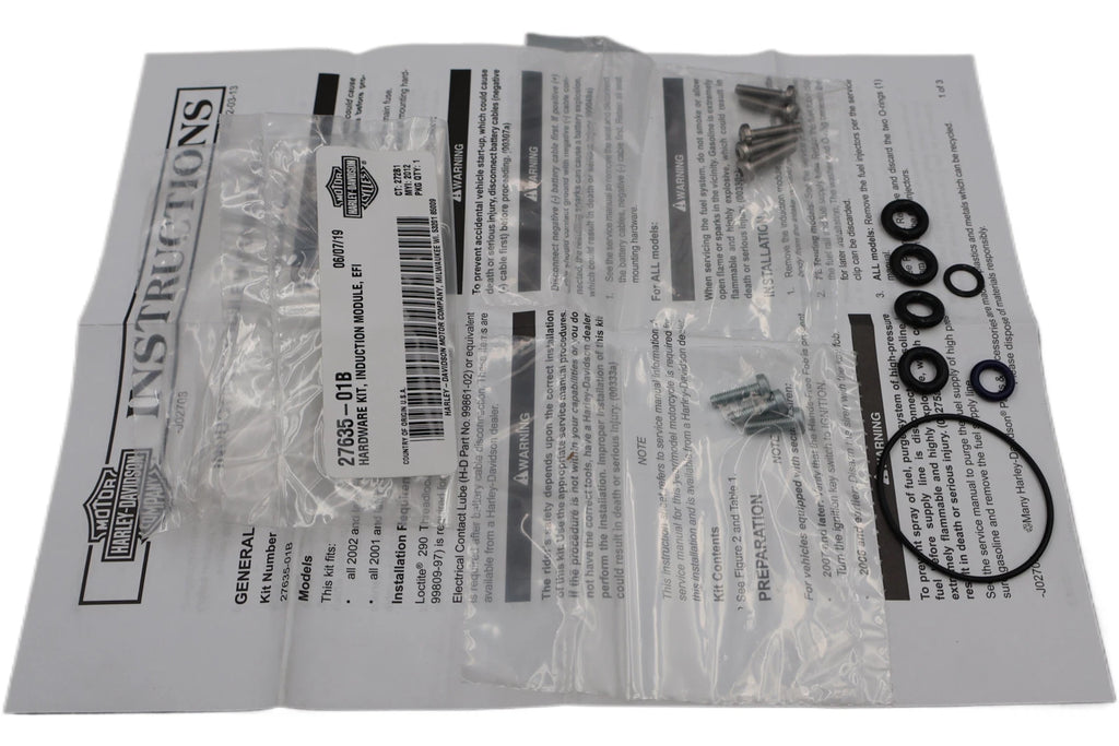 Induction Module Hardware Kit for Harley-Davidson (2001–2005) 27635-01B