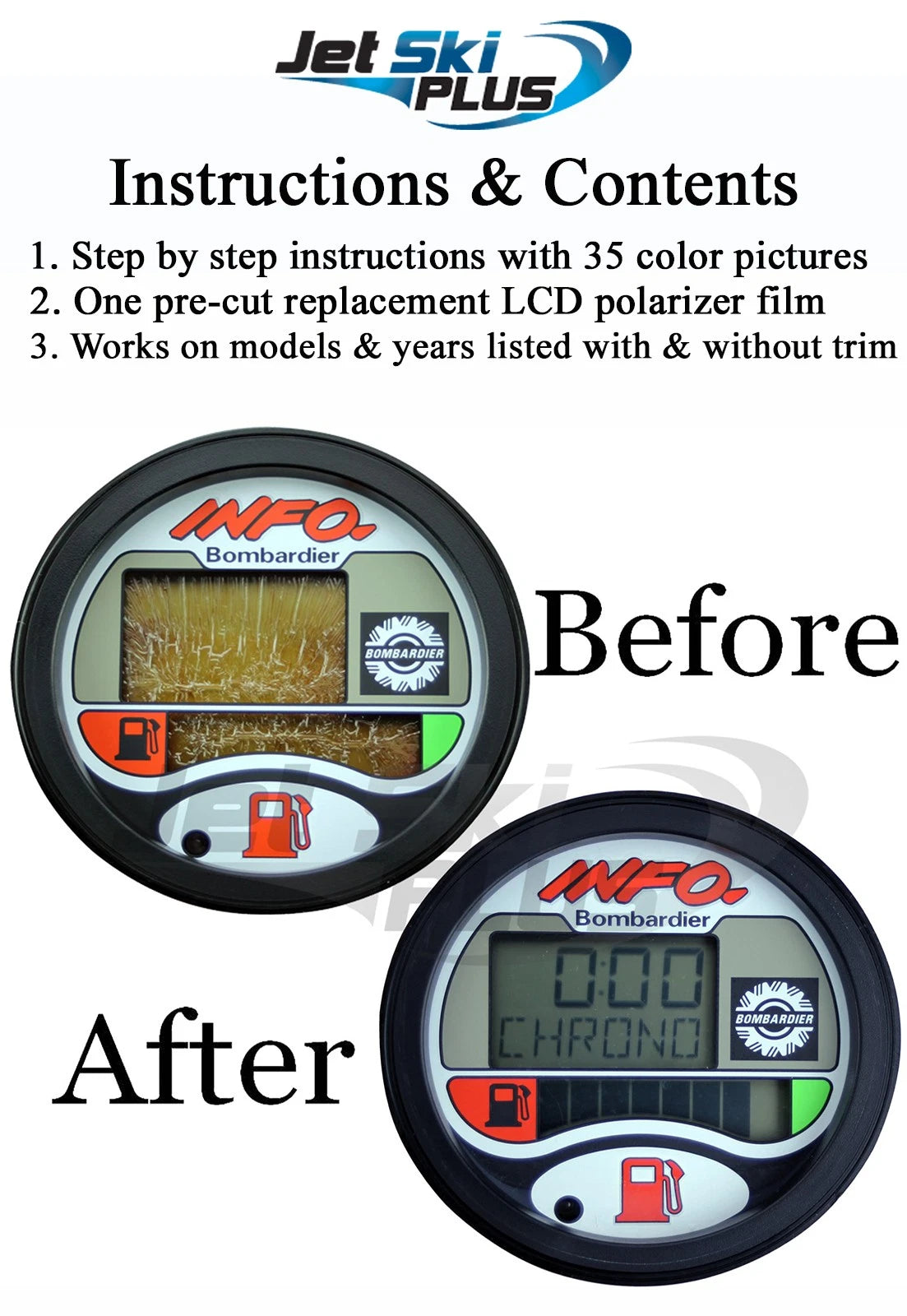LCD Repair Kit for SeaDoo 2-Seater Models