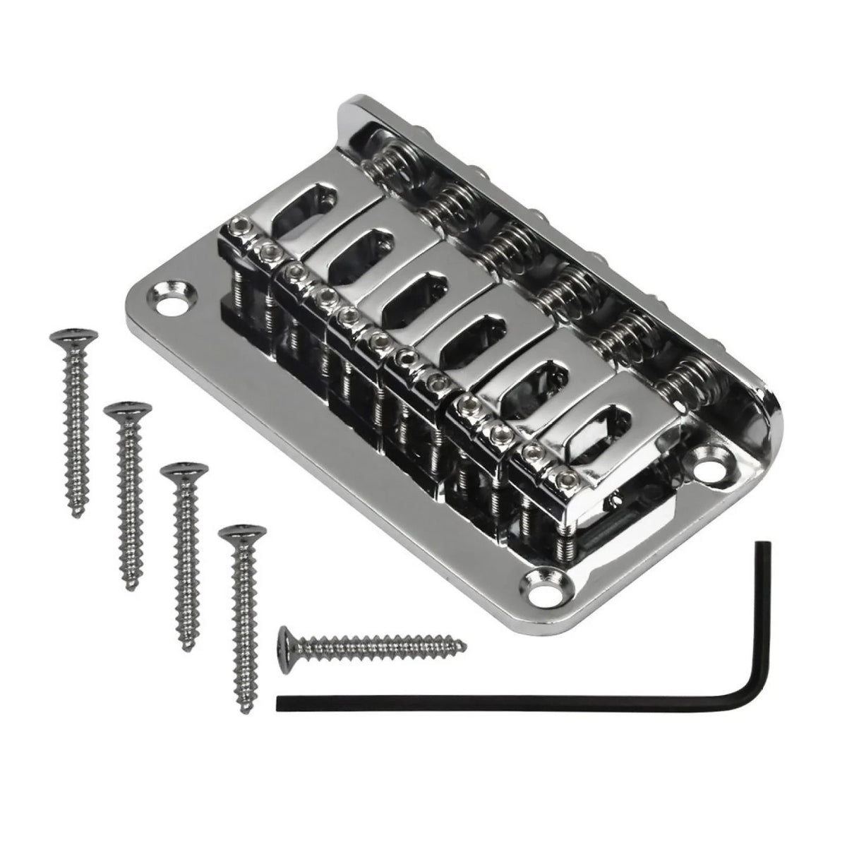 Adjustable Saddle Metal Fixed Guitar Bridge for 6-String Electric Guitar