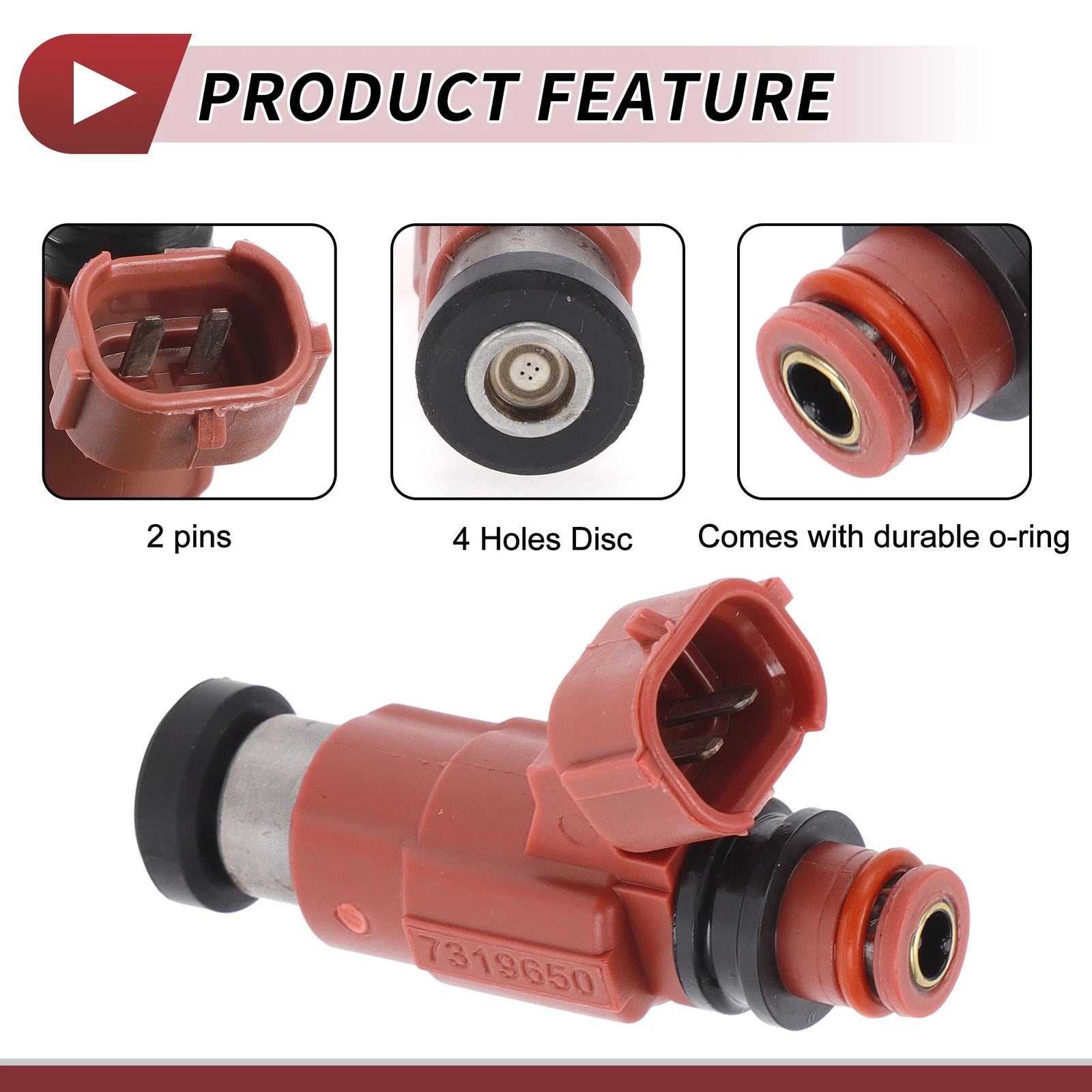 Fuel Injector Replacement for Mazda E220 2.2L 1992–2002 1 Pc Red