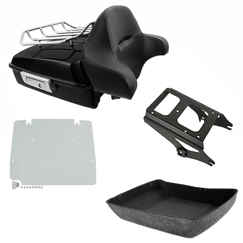 Chopped Tour Trunk Rack Backrest Mount Plate for Harley Electra Glide (2009–2013)