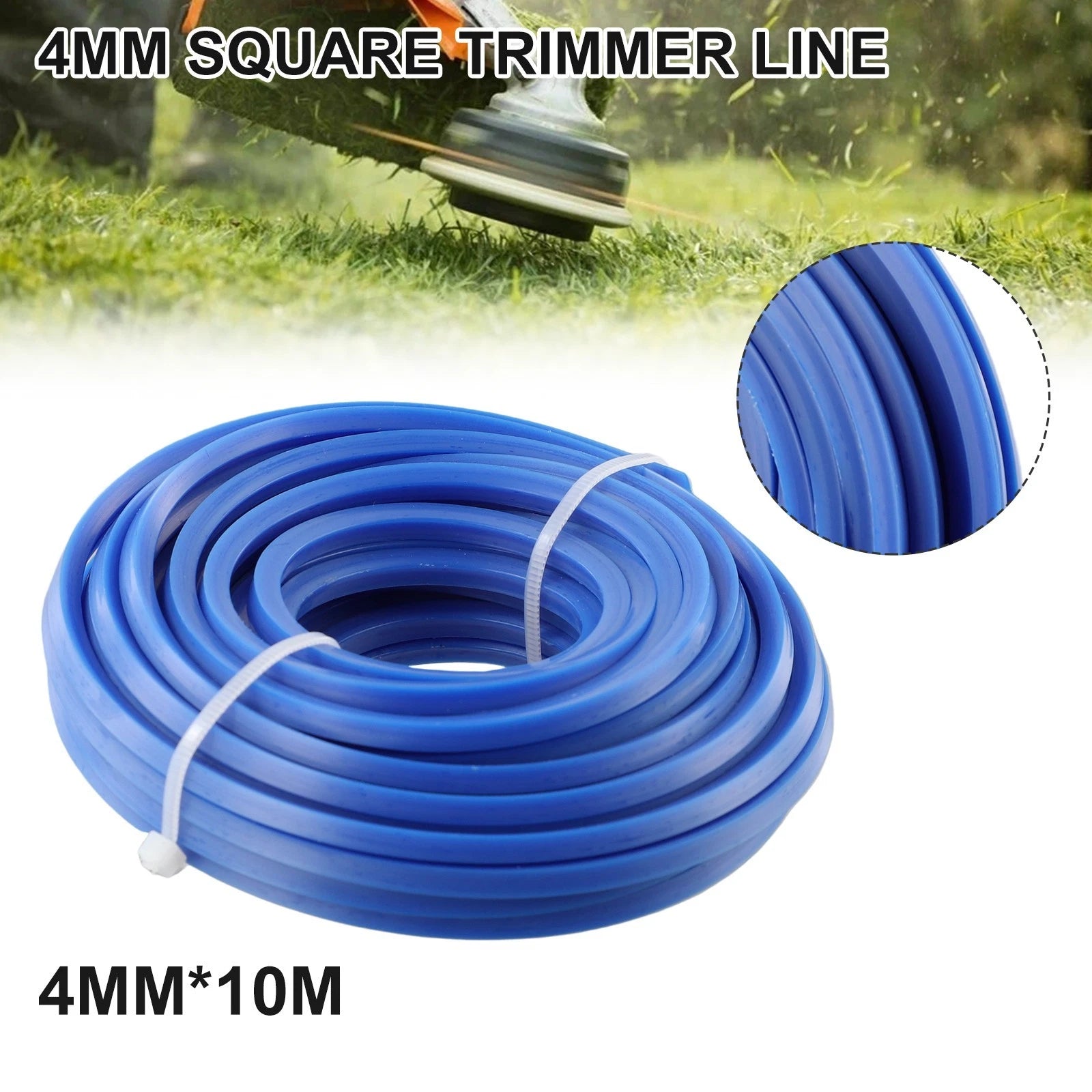 4mm Square Trimmer Line for Brushcutter (X10m)