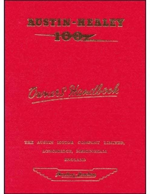 Owners Manual Hardbound for Austin Healey 100 (1952–1956)