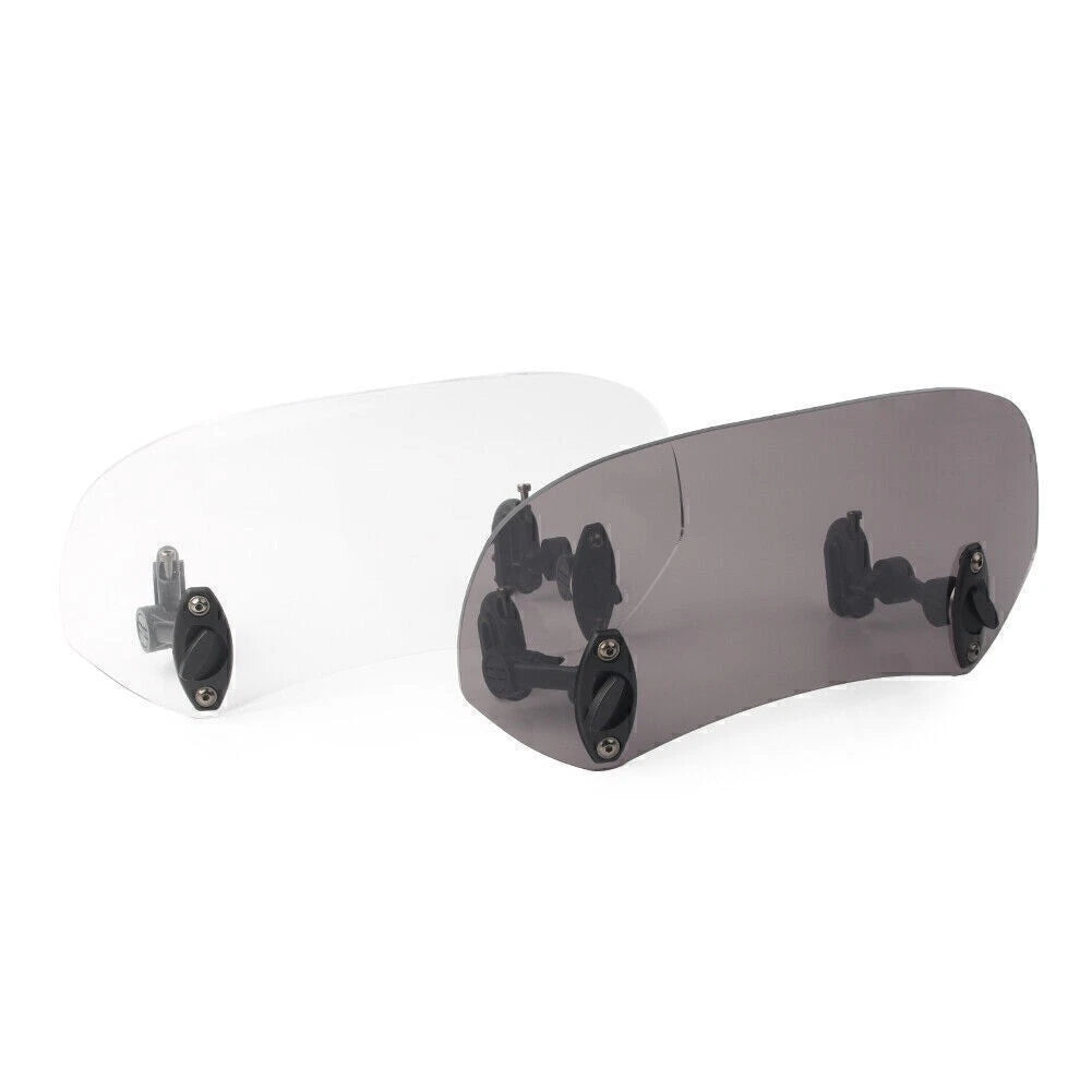 Adjustable Windshield Clip-On Extension Spoiler for Motorcycle