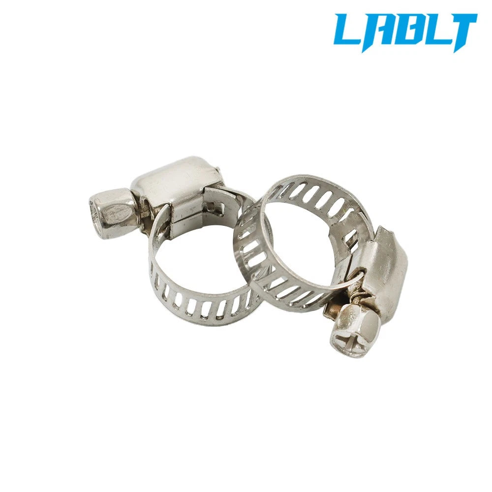 50Pcs Adjustable Stainless Drive Hose Clamps for Fuel Line (8-12 mm)