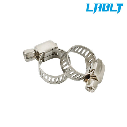 50Pcs Adjustable Stainless Drive Hose Clamps for Fuel Line (8-12 mm)