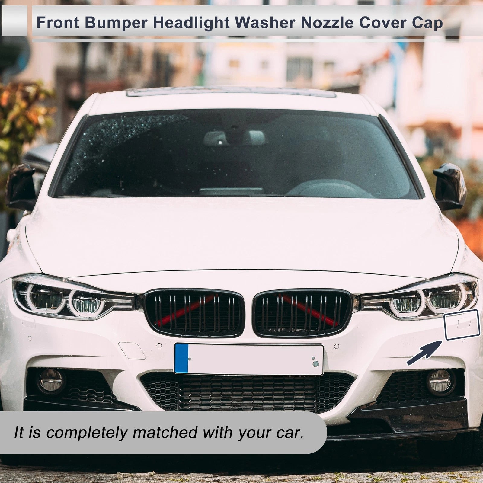 Headlight Washer Nozzle Cover Cap Front Left for BMW 320i (2005–2019)