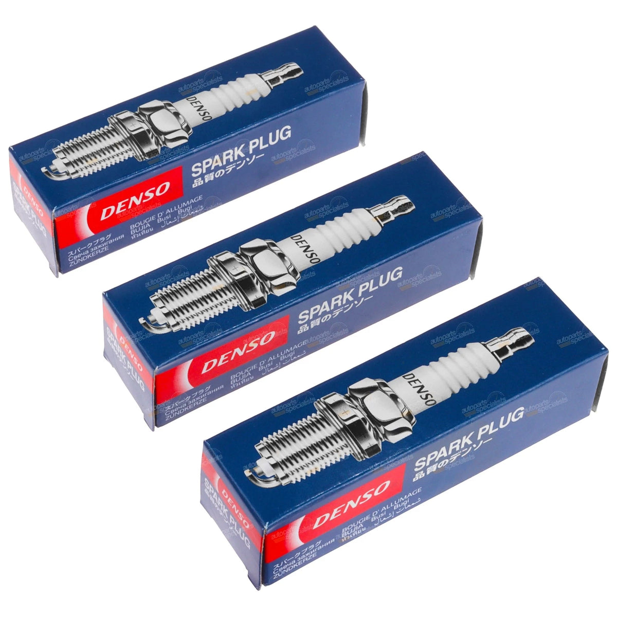 Set of 3 Denso Nickel Spark Plugs for Daewoo Matiz M150 (2002–2004)