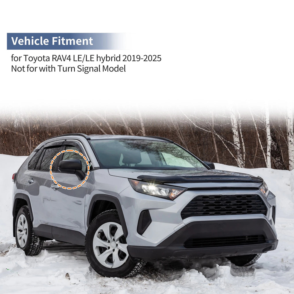 Right Side Mirror Cover Cap Replacement White for Toyota RAV4 (2013–2018)