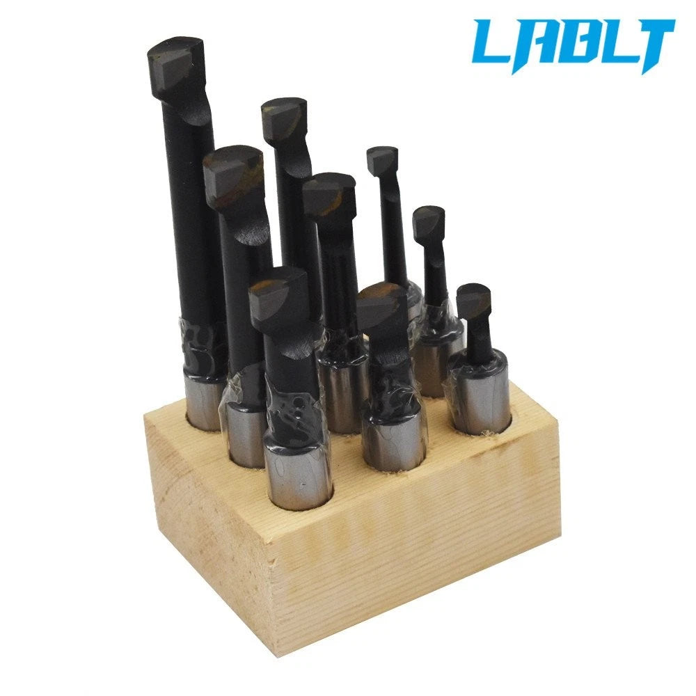 9Pcs Boring Bar Set for Lathe Tool (1/2" Shank, Carbide Tipped)