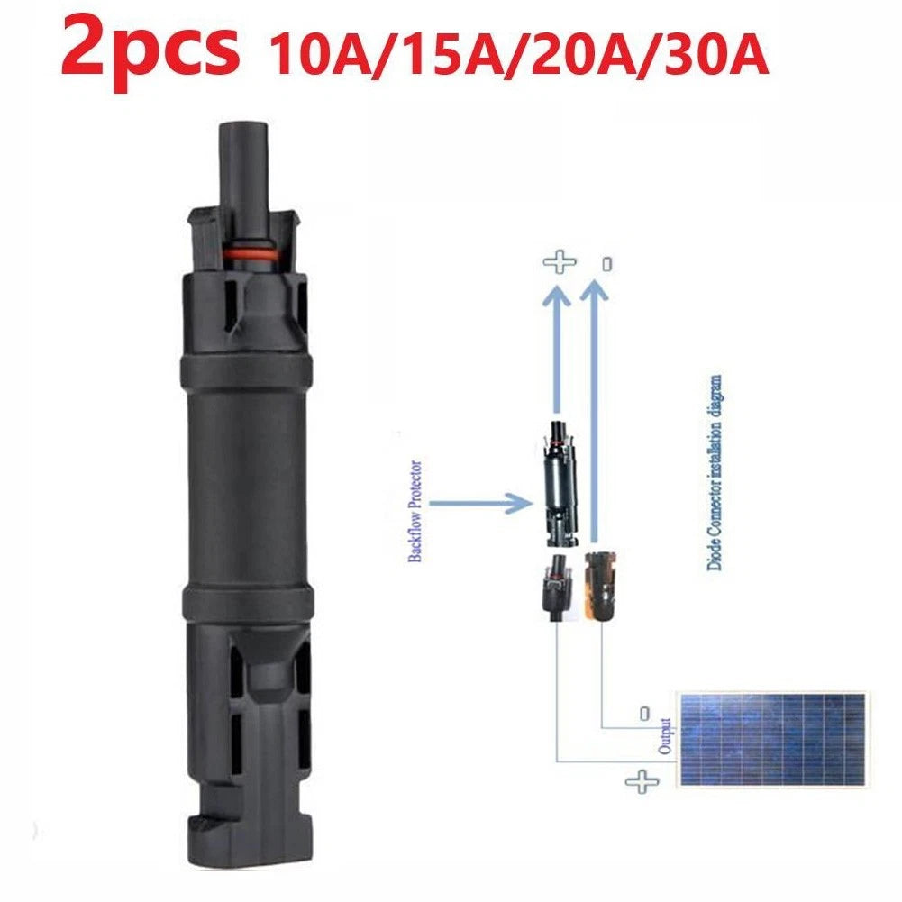2X PV Connector 1000V Cable Blocking Diode IP67