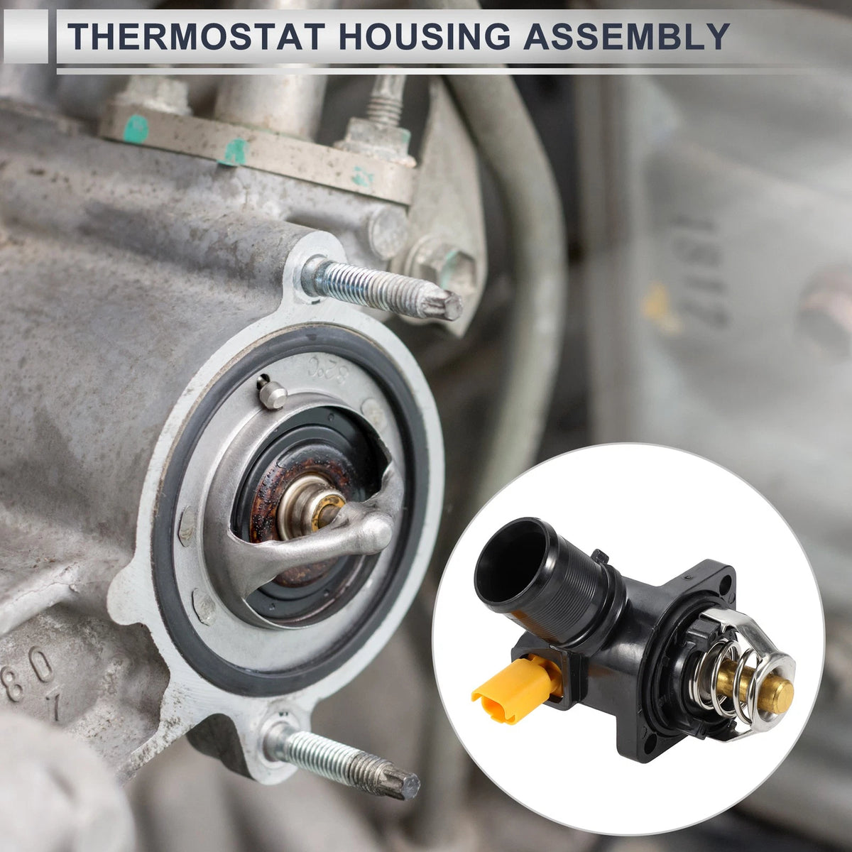 Engine Coolant Thermostat Housing Assembly for Peugeot 207, 1007 & Citroen C2