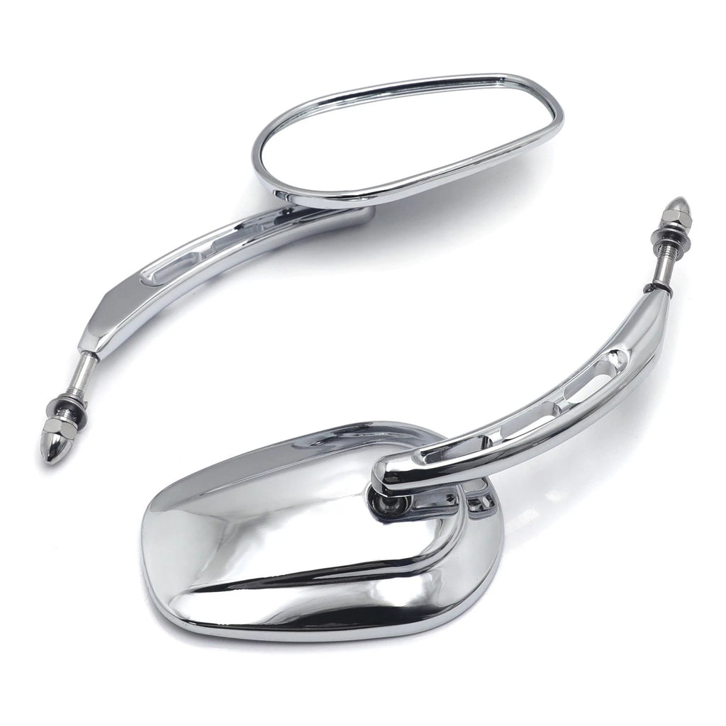 Chrome 8mm Big Rear Side Mirror for Harley Dyna Super Glide (2005–2017)