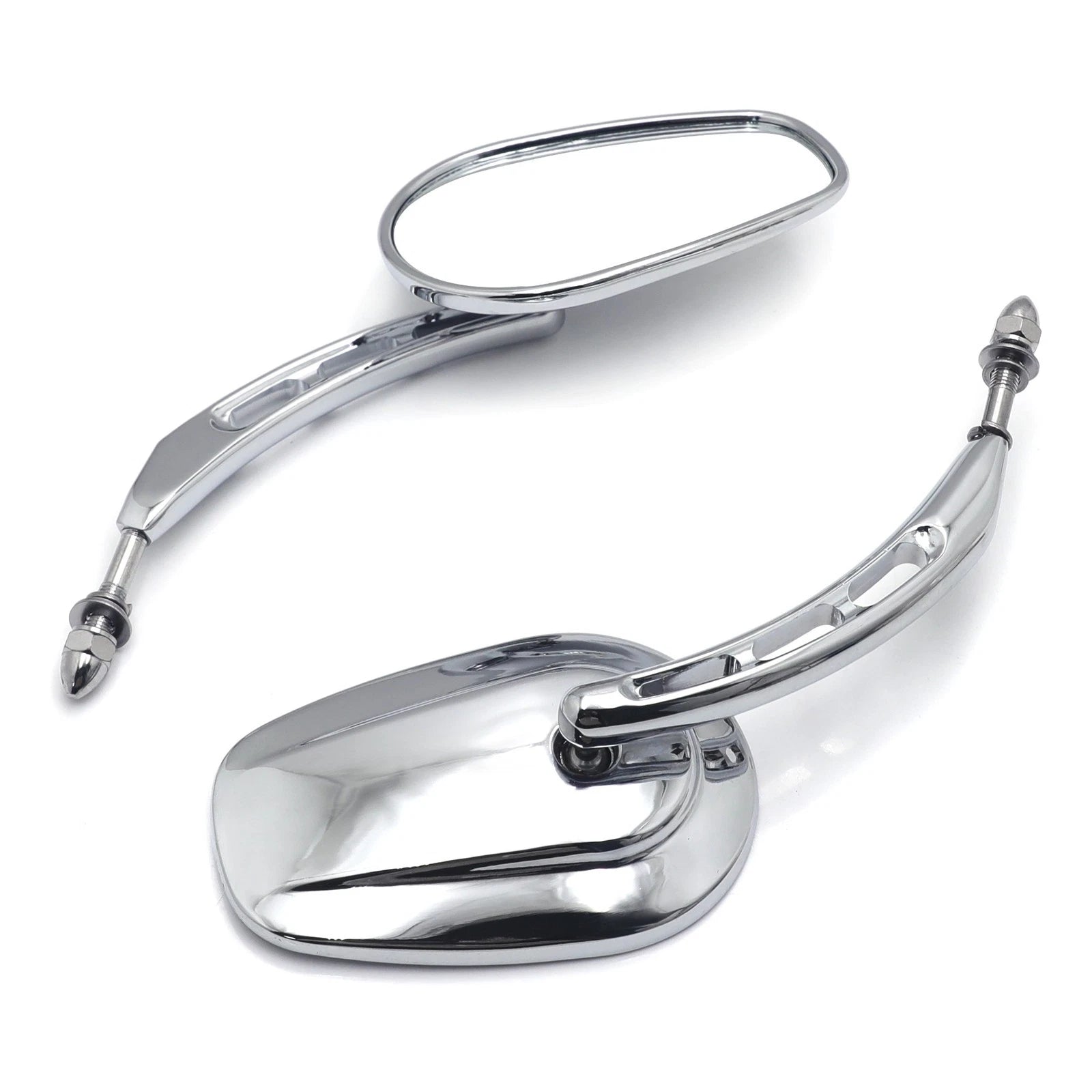Chrome 8mm Big Rear Side Mirror for Harley Dyna Super Glide (2005–2017)
