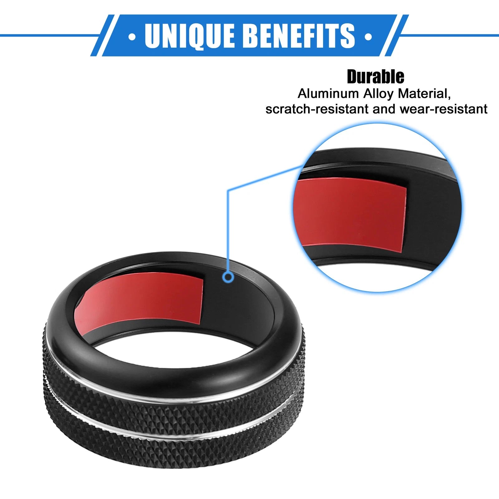 A C Climate Control Knob Rings Kit for Chevrolet Corvette C6 (2005–2013)