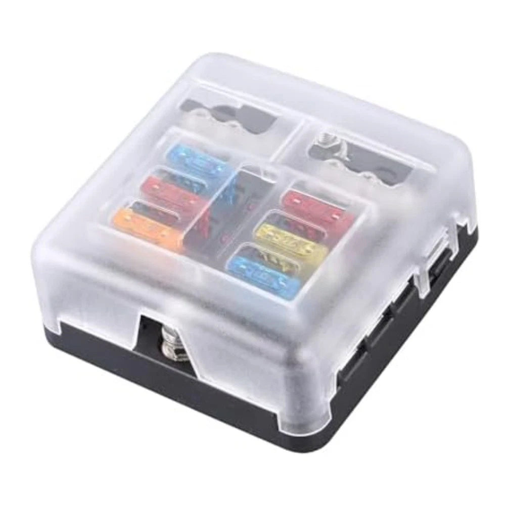 6 Position Fuse Box for Car with LED Indicator (12 Volt)