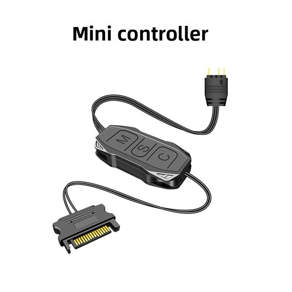 5V ARGB Controller for PC Fan Cooling (Manual Lighting Control)