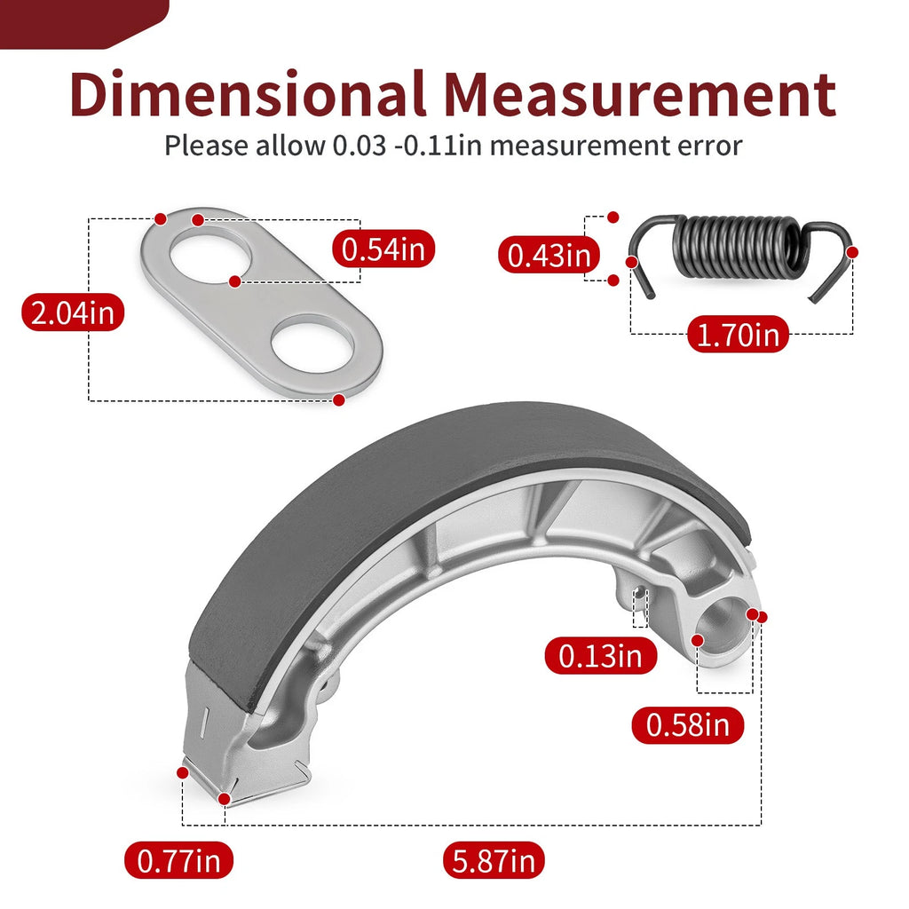Rear Brake Shoes Kit for Honda Foreman 400 450 500 Rancher 350 420 (2000–2023) 06430-HN0-A30