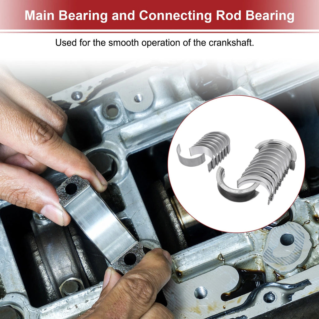 Engine Main and Connecting Rod Bearing Kit Replacement for Hyundai Accent (2006–2011)