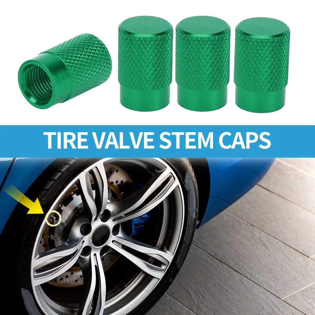 Tire Valve Stem Caps Replacement for Car SUV Bike RV 4 Pack (Universal)