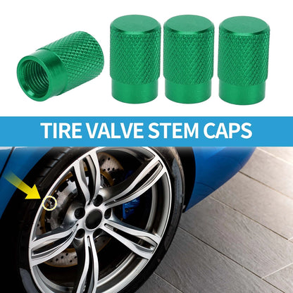 Tire Valve Stem Caps Replacement for Car SUV Bike RV 4 Pack (Universal)