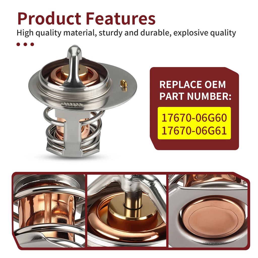 Thermostat for Suzuki KingQuad 450 500 700 750 V-Strom 650 GSX-R1000 GSX-S1000 (2004–2023)