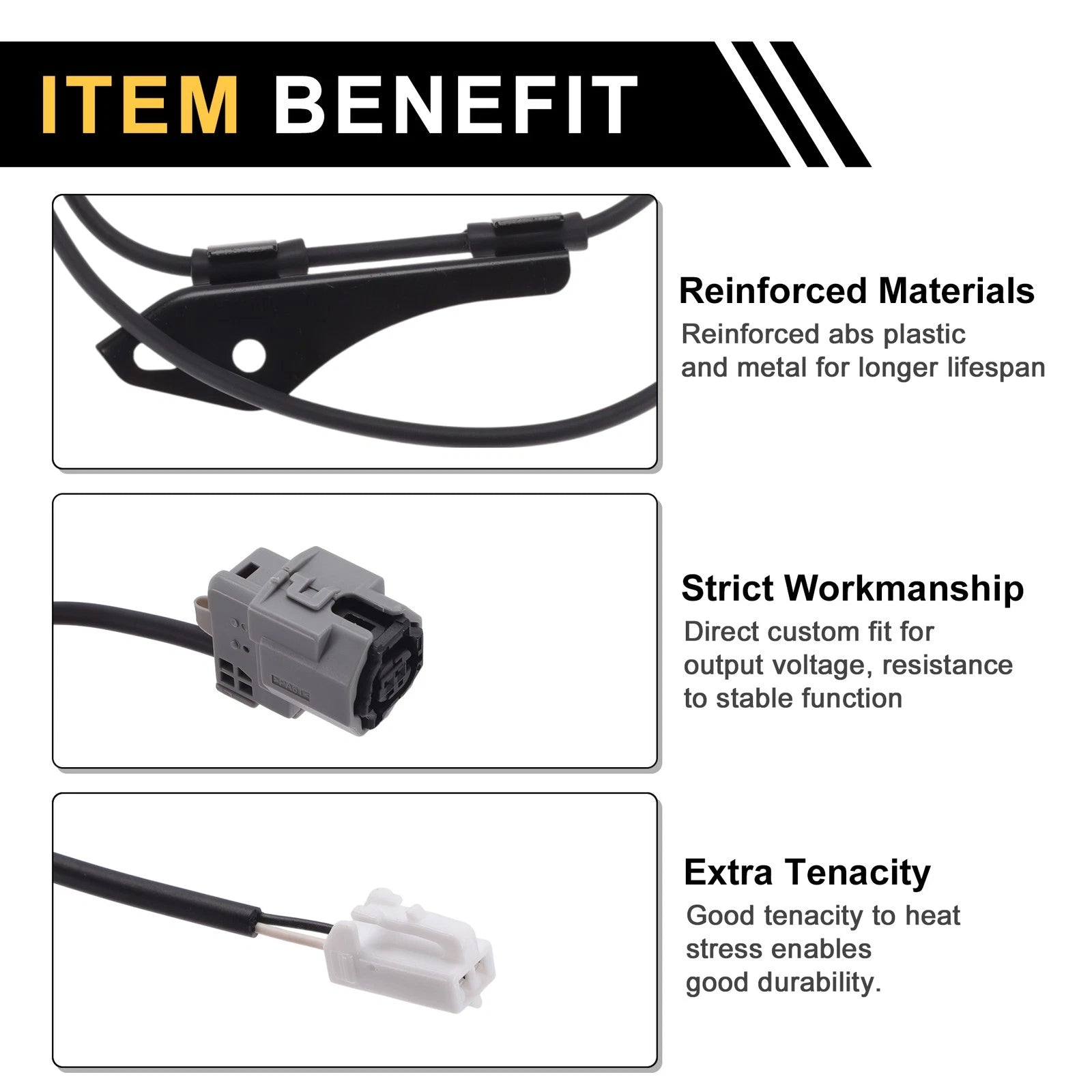 ABS Wheel Speed Sensor Left Rear for Toyota Prius (2012–2015) Replacement