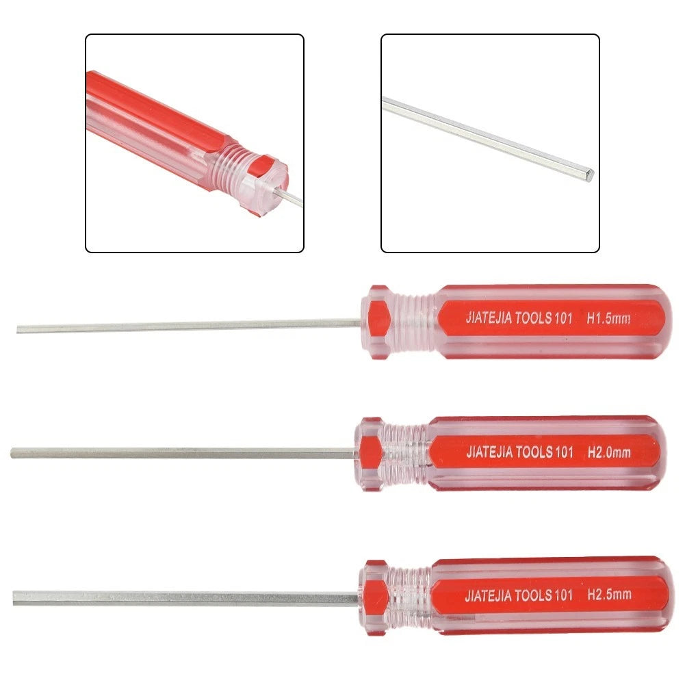 Hexagon Screwdriver for Automotive Use (Silver+Red)