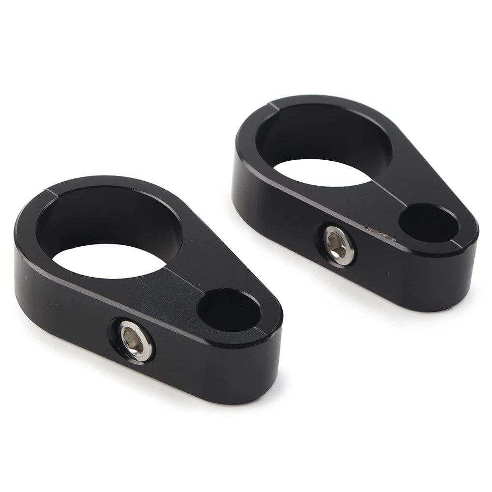 2X Brake Clutch Cable Wire Clamp Clip for Harley (1'' Handlebar)