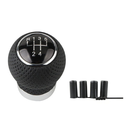 Black Leather Shift Knob for 5 Speed and 6 Speed Manual