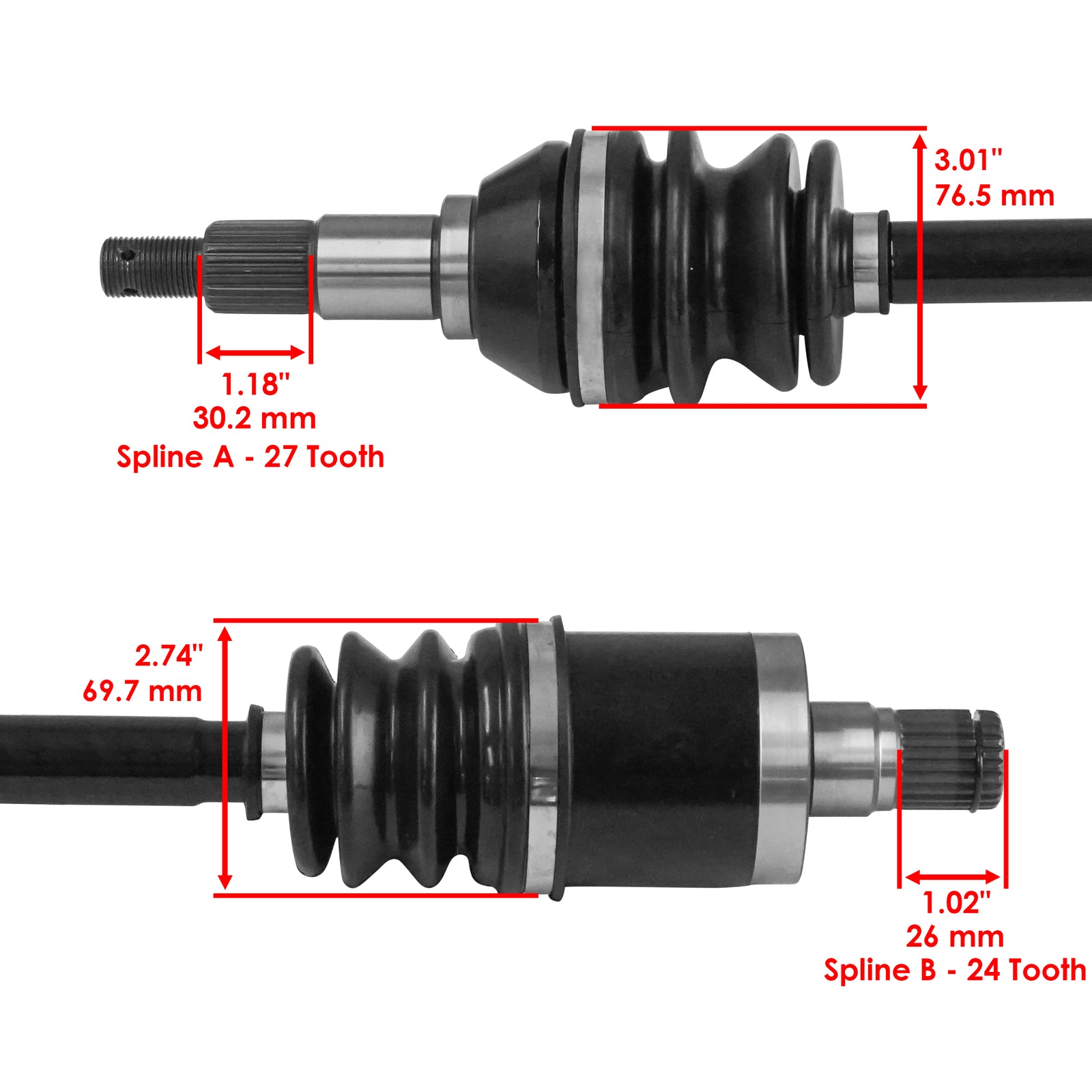 Rear Left CV Joint Axle Shaft Replacement for Can-Am Outlander (2015–2019)